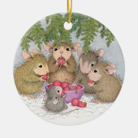 Haus-Maus Designs® - Weihnachtsverzierung Keramikornament (Vorne)