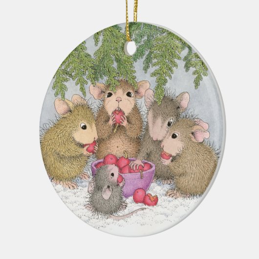 Haus-Maus Designs® - Weihnachtsverzierung Keramikornament (Links)