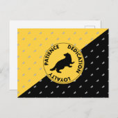 Haus-Merkmale Harry Potters | HUFFLEPUFF™ grafisch Postkarte (Vorne/Hinten)