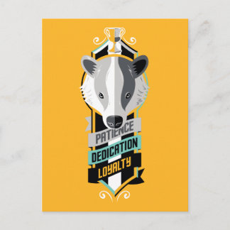 Haus-Merkmale Sigil Harry Potters | HUFFLEPUFF™ Postkarte