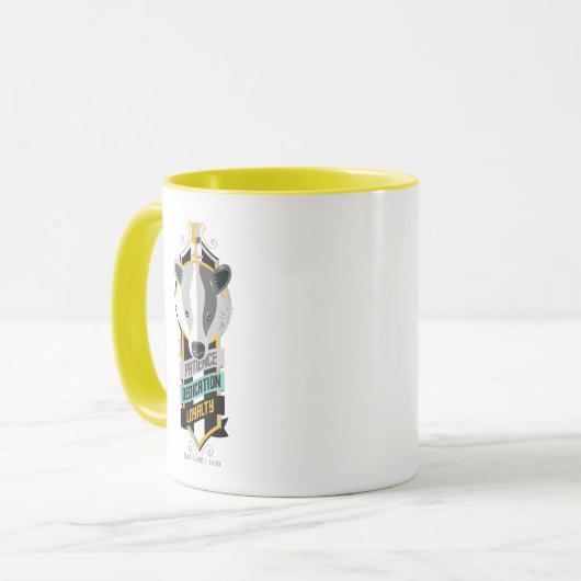 Haus-Merkmale Sigil Harry Potters | HUFFLEPUFF™ Tasse (Vorderseite Links)