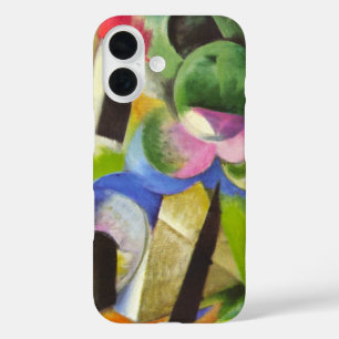 Haus mit Bäumen von Franz Marc, Vintage Fine Art iPhone 16 Hülle