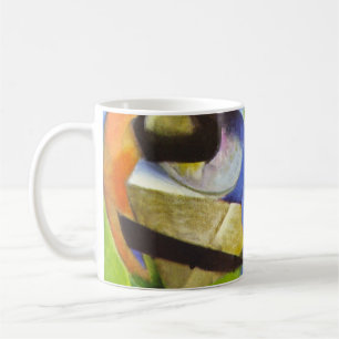 Haus mit Bäumen von Franz Marc, Vintage Kunst Kaffeetasse