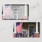 Haus mit Betsy-Ross-Flagge Visitenkarte (Vorne/Hinten)