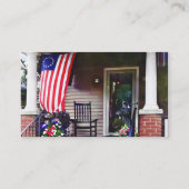 Haus mit Betsy-Ross-Flagge Visitenkarte (Rückseite)