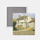 Haus mit Gerüst (Vintages Gebäude) Magnet (Vorderseite/Rückseite)