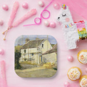 Haus mit Gerüst (Vintages Gebäude) Pappteller (Party)