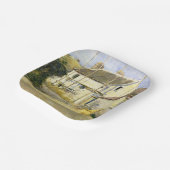 Haus mit Gerüst (Vintages Gebäude) Pappteller (Gewinkelt)