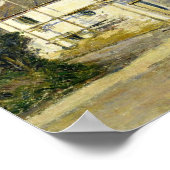 Haus mit Gerüst (Vintages Gebäude) Poster (Ecke)