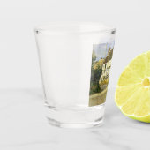 Haus mit Gerüst (Vintages Gebäude) Schnapsglas (Links)