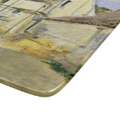 Haus mit Gerüst (Vintages Gebäude) Schneidebrett (Ecke)