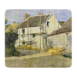 Haus mit Gerüst (Vintages Gebäude) Schneidebrett