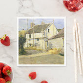 Haus mit Gerüst (Vintages Gebäude) Serviette (Beispiel)