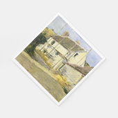 Haus mit Gerüst (Vintages Gebäude) Serviette (Ecke)