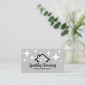 Haus mit Glitzern Beruflichen Reinigungsservice Visitenkarte (Stehend Vorderseite)