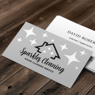 Haus mit Glitzern Beruflichen Reinigungsservice Visitenkarte