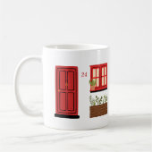 Haus mit roter Tür mit individuellem Angebot Kaffeetasse (Links)