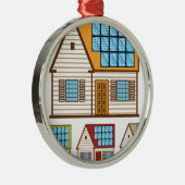 Haus mit Sonnenkollektoren Ornament Aus Metall (Rechts)