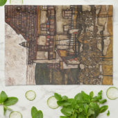 Haus mit Steindach von Egon Schiele Geschirrtuch (Gefaltet)