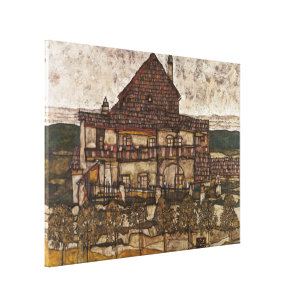 Haus mit Steindach von Egon Schiele Leinwanddruck