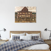 Haus mit Steindach von Egon Schiele Leinwanddruck (Insitu (Schlafzimmer))