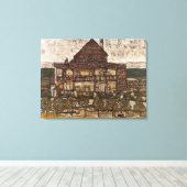 Haus mit Steindach von Egon Schiele Leinwanddruck (Insitu (Holzboden))