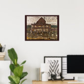Haus mit Steindach von Egon Schiele Poster (Heimbüro)