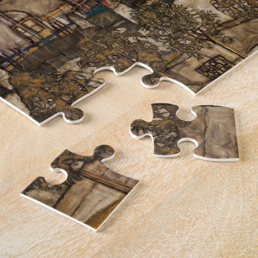 Haus mit Steindach von Egon Schiele Puzzle (Seite)