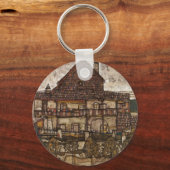 Haus mit Steindach von Egon Schiele Schlüsselanhänger (Vorderseite)