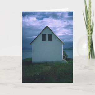 Haus mit Stormy Sky, Hrisey Island, Island 2003 Karte