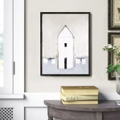 Haus mit Wäsche Poster