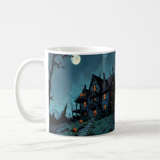 Haus mit zauberhaftem Terrain und Porch Light Kaffeetasse (Links)