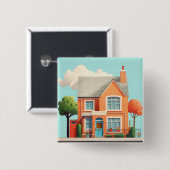 Haus, modernes Zuhause Button (Vorne & Hinten)