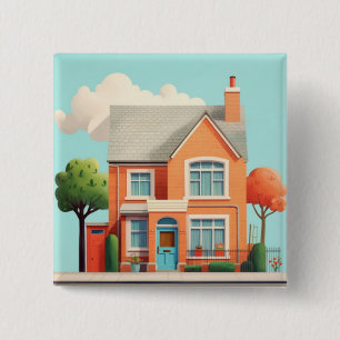 Haus, modernes Zuhause Button