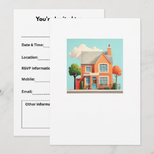 Haus, modernes Zuhause Einladung