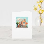 Haus, modernes Zuhause Karte (Gelbe Blume)