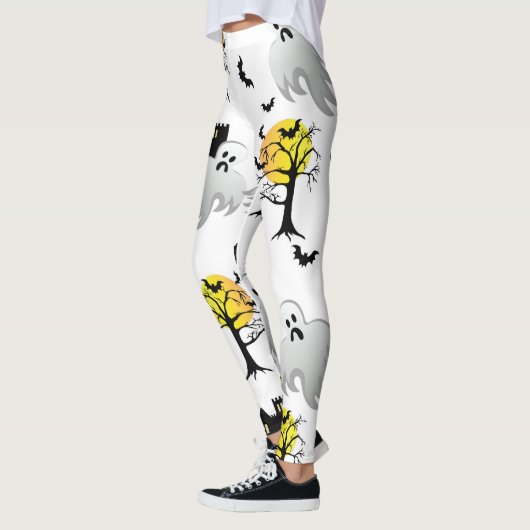 Haus-Muster-Leggings Halloweens Spuk Leggings (Links)
