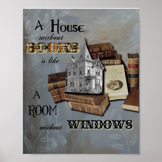 Haus ohne Bücher Sammelkunst Poster oder Print (Vorne)