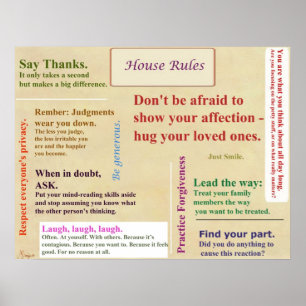 Haus ordnet Plakat an