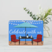 Haus-Party Einladung im Freien (Stehend Vorderseite)