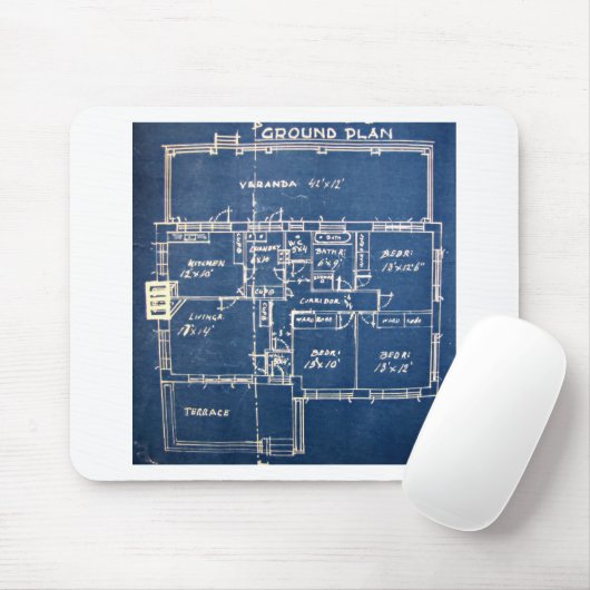 Haus-Pläne Mousepad (Mit Mouse)