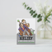 Haus putzen. Haus-Reinigung. Fördernd Visitenkarte (Stehend Vorderseite)