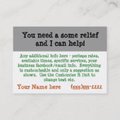 Haus putzen. Haus-Reinigung. Fördernd Visitenkarte (Rückseite)