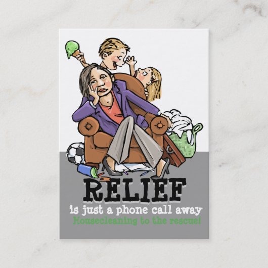 Haus putzen. Haus-Reinigung. Fördernd Visitenkarte (Vorderseite)