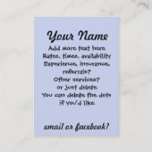 Haus putzende Büro-Reinigung Promokarte Visitenkarte (Rückseite)