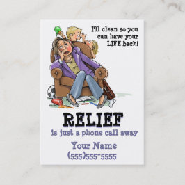 Haus putzende Dienstleistungsunternehmenkarte Visitenkarte