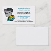 Haus putzender Mädchen-oder Hausmeister-Proservice Visitenkarte (Vorne/Hinten)