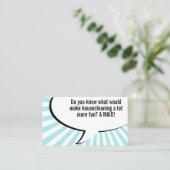 Haus putzender Mädchenwitz Visitenkarte (Stehend Vorderseite)