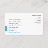 Haus-Reinigungs-Visitenkarte Visitenkarte (Rückseite)