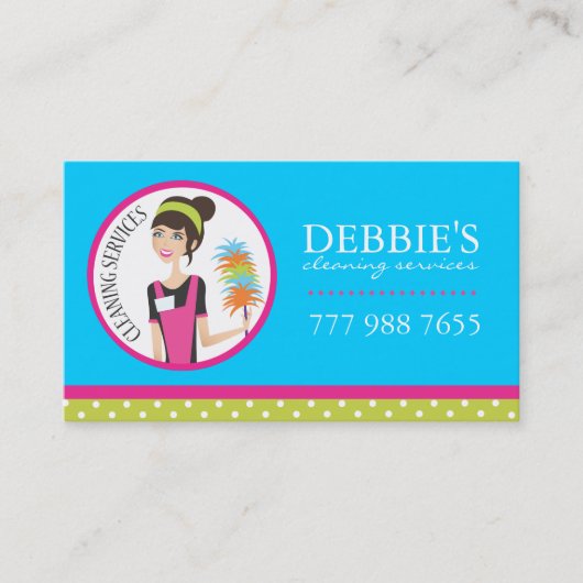 Haus-Reinigungs-Visitenkarten Visitenkarte (Vorderseite)
